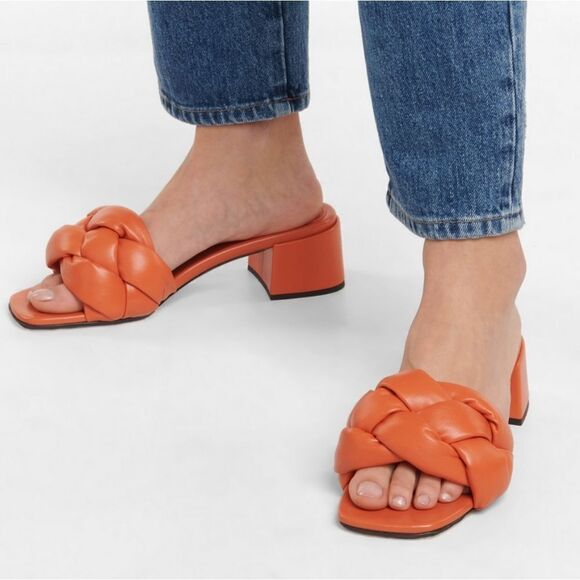 BRAND NEW NINE WEST BRAIDED STRAP DESIGN DETAIL CHUNKY HEELED MULE - Picture 15 of 15